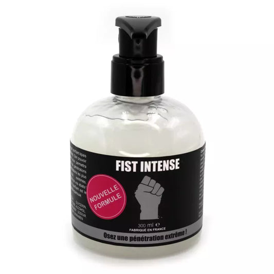 on voit sur un fond blanc un flacon à pompe transparent avec une pompe noire. c'est du gel lubrifiant intime.